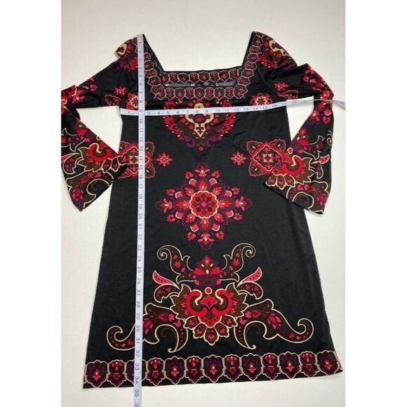 INC International Concepts Black Red Slinky Dress Medium - Picture 5 of 8